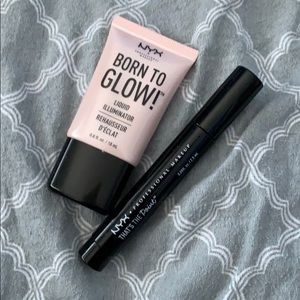 Nyx highlighter and eyeliner